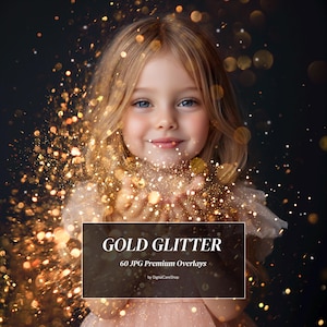60 Gold Glitter Overlays Blowing Glitter Photoshop Overlays Bokeh Effect Glitter Bokeh Dust Blowing Gold Bokeh Glitter Photo Overlay JPG