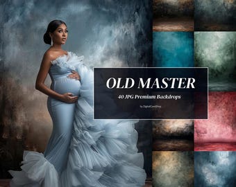 40 fondos digitales de maestros antiguos, fondos para retratos de maternidad, superposición de textura de estudio JPG