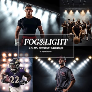 Toile de fond numérique Spotlight : superpositions de phares antibrouillard pour le sport (téléchargement numérique)