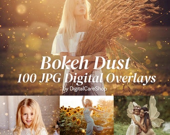 100 JPG Bokeh Dust Overlay Glitter Dust Photoshop Textures Falling Bokeh Photoshop Overlay Dust Bokeh Dust Overlay Gold Bokeh Floating Dust