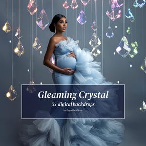 35 Gleaming Crystals Overlays Maternity Backdrop Overlays Crystals Rainfall Digital Overlay Jewel Curtain Shine Overlays Fine Art Textures