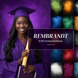 70 REMBRANDT Digital Backdrops Professionally Crafted School Portraits Grunge Abstract Old Master Digital Backdrop Senior Portrait Backdrop