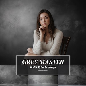 40 Gray Studio Backdrops Old Master Portrait Backgrounds Fine Art Maternity Digital Backdrops Textures Overlays Grunge Background JPG