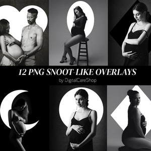 12 PNG Silhouette Overlay Snoot Effect Overlay Shadow Maternity Frame Overlay Backdrop Digital Background Maternity Ring Overlay
