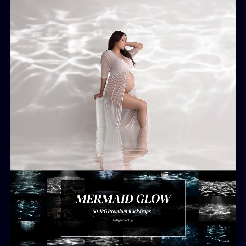 50 Mylar Reflection Digital Overlay Maternity Foil Light Effects for Photoshop Overlay Glow Strip Studio Backdrops Fine Art Textures JPG image 1
