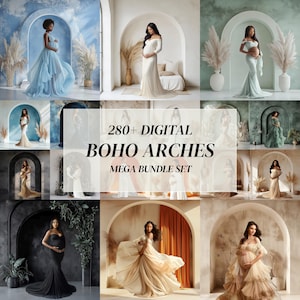 280 BUNDLE BOHO Minimal Arch Set Digital Backdrops Maternity Backdrops Arch Fine Art Textures Overlays Portrait Fine Art Studio Background