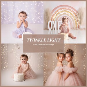 35 Twinkle Light Cake Smash Light Overlays Fairy Light Overlay for Photoshop Newborn Twinkle Light Overlay Christmas Light Overlays JPG