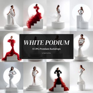 Backlight Podium Digital Backdrop Set: Fine Art Photography (JPG Digital Download)