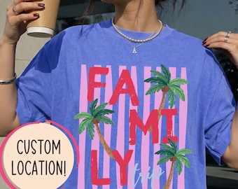 Personalized Family Trip Shirts, Matching Family Vacation Shirts, Comfort Colors Beach Trip Tee, Family Reunion Shirts, Group Vacation