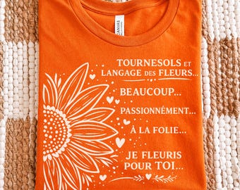 Sunflower Shirt for Women, Inspirational Floral Bella Canvas Short Sleeve Unisex Tee, Positive Graphic Tshirt, Flower Lover Gift for Her