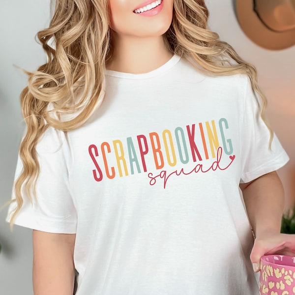 Scrapbooking Squad Shirt, Group Scrapbooking Shirt, Cute Women's Scrapbooking Crop T Shirt, Scrapbook Gang Tee, Gift for Scrapbooker