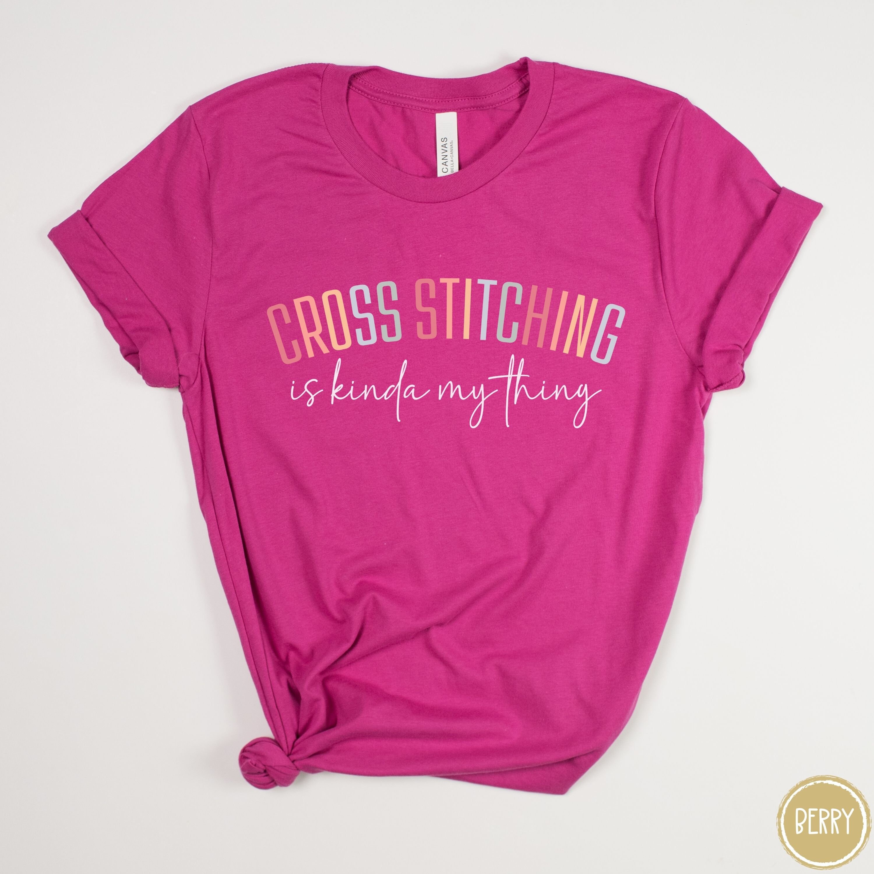 Cute Cross Stitching Shirt, Cross Stitch Shirts for Women, Gift