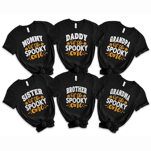 Matching First Birthday Halloween Shirts, Spooky One Group Tee Shirts, 1st bday Mom and Dad Tshirts for Birthday Party Outfit, Boo-Day Gift