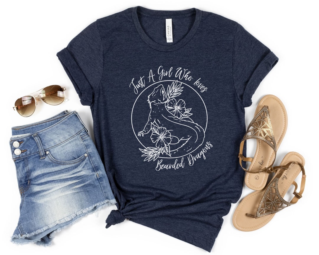 Just A Girl Who Loves Bearded Dragons Shirt, Reptile Pet Lover Shirt ...