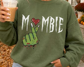 Mombie Halloween Sweatshirt, Zombie Mom Tee, Spooky Mama Top, Halloween Mom Shirt, Mom Halloween Gift, Horror Mom Tee