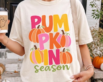 Pumpkin Season Comfort Colors Shirt, Fall Pumpkin Shirt, Cute Pumpkin Tee, Autumn Graphic Tee, Pumpkin Patch Shirt, Cozy Fall Outfit