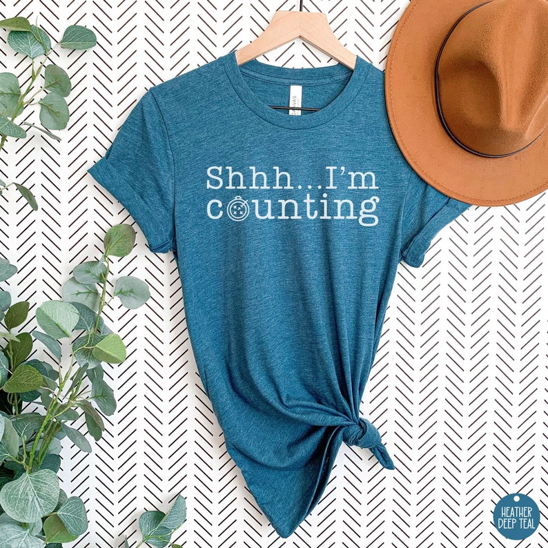 Shhh...I'm counting funny cross-stitching tee shirt
