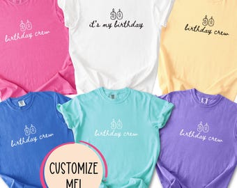 30th Birthday Crew Shirt, Comfort Colors Birthday Shirt, 30th Birthday Party Tee, Thirtieth Birthday Gift, Matching Family Tee