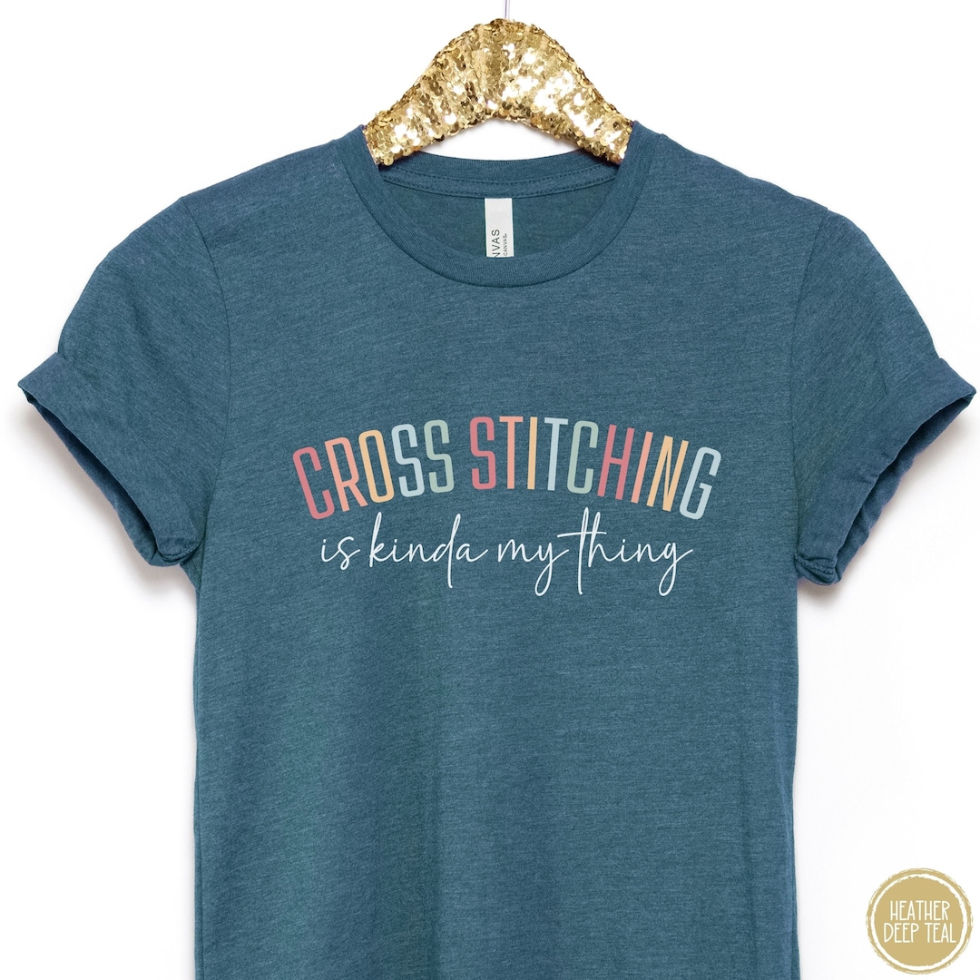 Cute Cross Stitching Shirt, Cross Stitch Shirts for Women, Gift