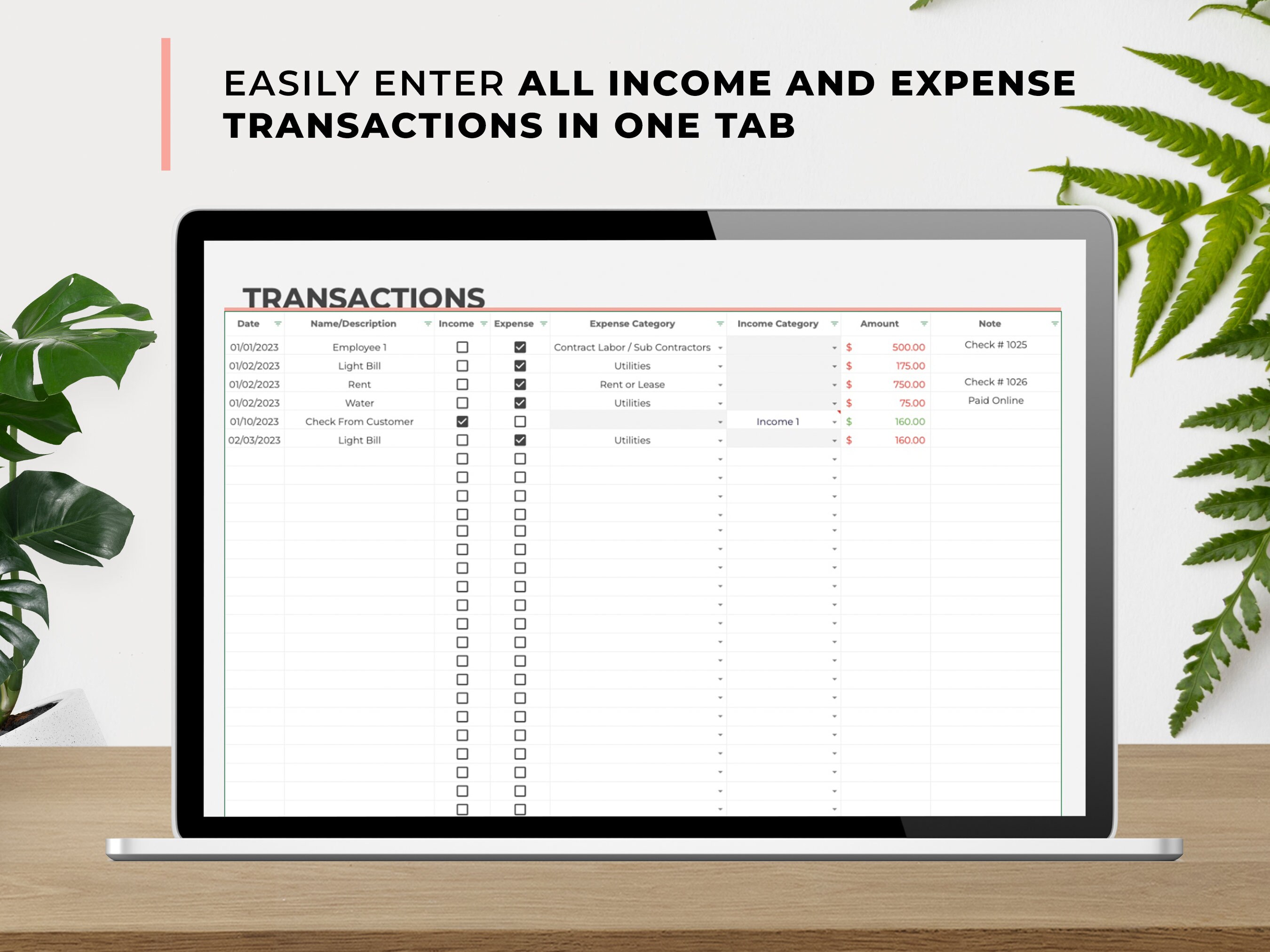 Simple Bookkeeping/profit and Loss Statement (P&L) With Mileage Log! - Etsy