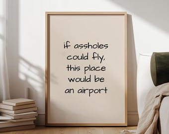 Arte de pared ofensivo, decoración atrevida para el hogar, impresión de humor adulto