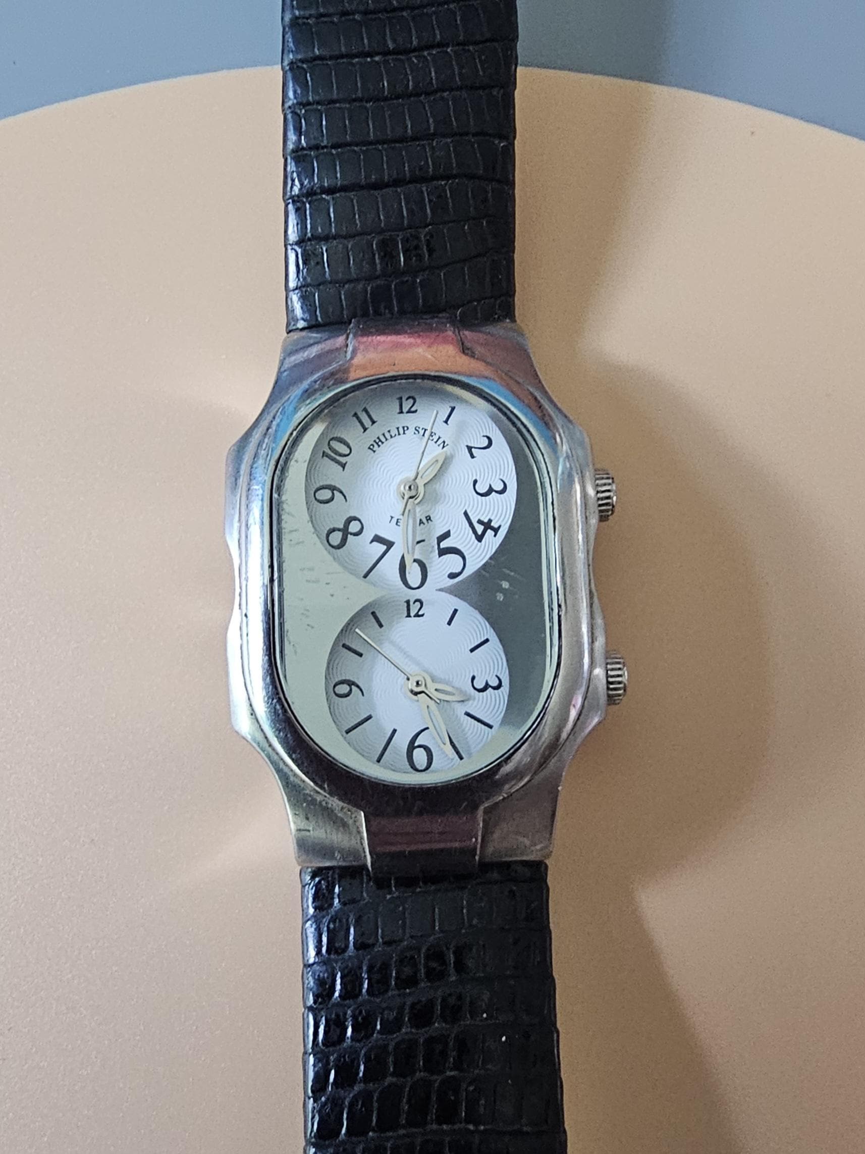 Philip Stein Stainless Steel double face watch? PHILIP STEIN Two Tone Rose Gold with textured dial Large  main image 3