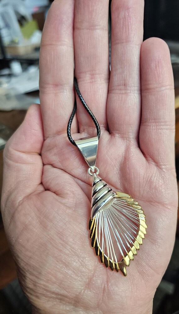 Wire Wrapped Seashell Pendant - image 2