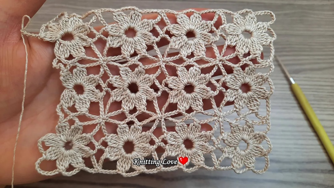 Crochet Flower Pattern 2 : Easy, Beautiful Floral Crochet Mesh Etol