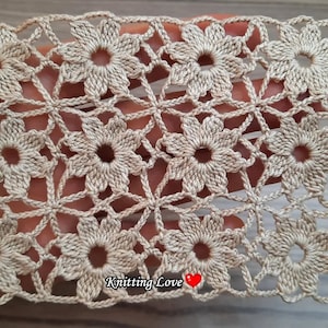 Crochet Flower Pattern 2 : Easy, Beautiful Floral Crochet Mesh Etol Shawl, tablecloth, blouse, gift Model