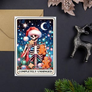 Tarot Karte Weihnachtskarte - völlig aus den Fugen | Alternative Weihnachtskarte | Psyche | Witzig | Dunkle Kunst | Gothic Geschenk | Hexe | Mystischer Horror