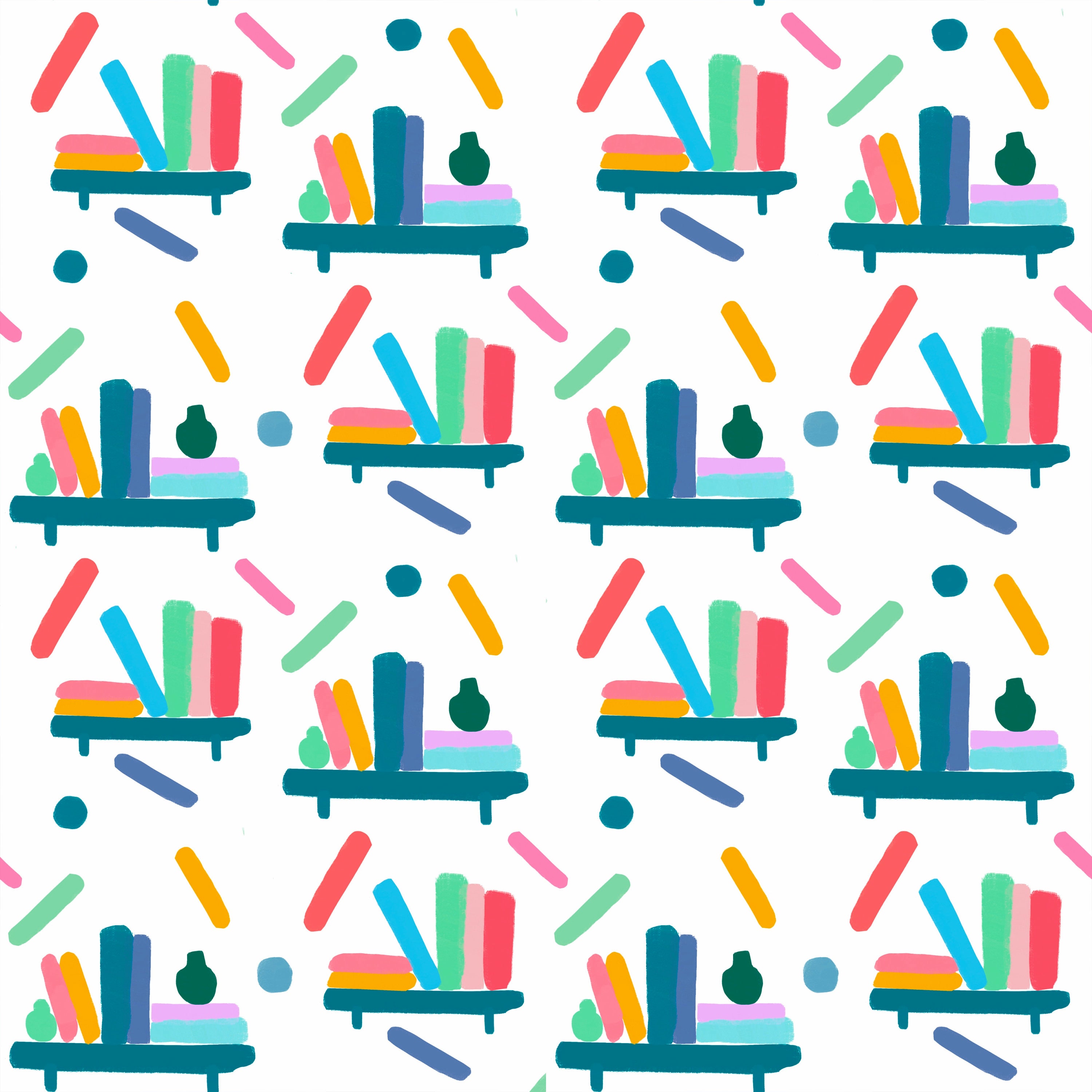 Books Pattern | Book Themed Seamless Pattern | Repeating Tile Design ...
