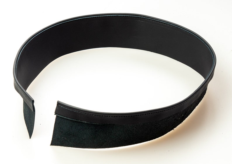 Ledersweatshirts zur Herstellung handgefertigter Hüte Schwarz