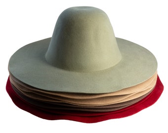 Premium Australian Merino Wool Cape for Unique Hat Creations - 180 gr, Variety of Colors, Superior Flexibility