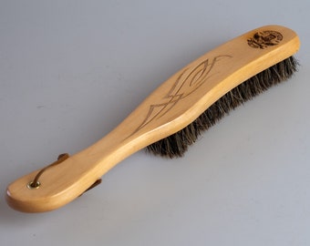 Natural Bristle Brush for Cleaning Felt Hats - Lotus Wood and Horsehair