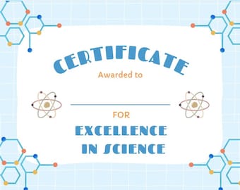 Science Certificate for Kids – Printable Award (Instant Download PPT and PDF)