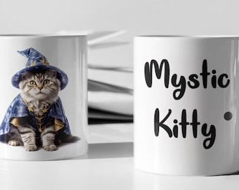 Gatto tazza mago tazza magica strega tazza regalo per gatto mamma gatto papà regalo per il suo regalo di compleanno mago divertente tazza cool regalo per ragazza regalo per insegnante