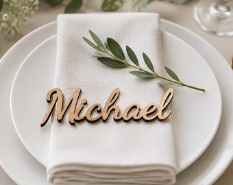 Nombres de mesa de madera cortados con láser, madera contrachapada de alta calidad para bodas, cumpleaños, eventos, fiestas, regalos personalizados para bodas.