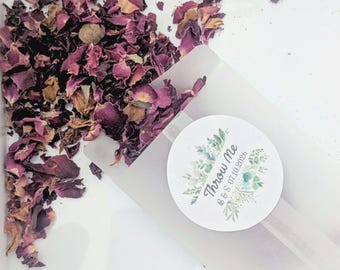 Confeti natural de flores secas para bodas/eventos. Biodegradable, en bolsas personalizadas o suelto. Ecológico, rosa o mezcla de flores.