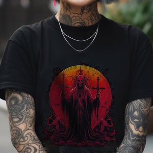 Demon T-Shirt/Baphomet Graphic T-Shirt/ Occult Dark tshirt/Beelzebub Cult TShirt/Satan TShirt/Demonic Ritual Shirt/Halloween Goth Shirt