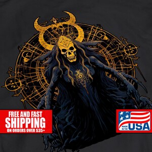 Demon T-Shirt/Baphomet Graphic T-Shirt/ Occult Dark tshirt/Beelzebub Cult TShirt/Satan TShirt/Demonic Ritual Shirt/Halloween Goth Shirt