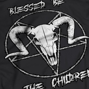 Blessed be The Children Graphic Tshirt/Horror gothic shirt/satanic tshirt/Pentagram T shirt/Sigil of Baphomet/Satanic/Unisex Adult Clothing