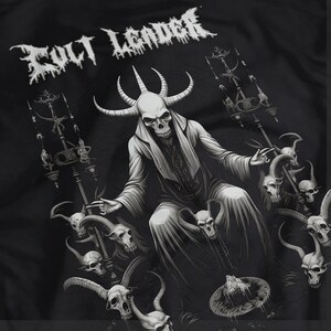 Cult leader T-Shirt/Baphomet Graphic T-Shirt/ Occult tshirt/Halloween Goth Shirt/Beelzebub Cult TShirt/Baphomet TShirt