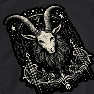 Satan T-Shirt/Halloween Baphomet Graphic T-Shirt/ Occult tshirt/Gothic t-shirt/Beelzebub Cult TShirt/Baphomet TShirt/Demonic Ritual Shirt