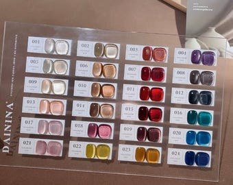 Set de 24 colores de esmaltes de uñas en gel Smoothie Glass Bead Cat Eye / Gel brillante para decoración de uñas, ideal para salones y manicura casera.