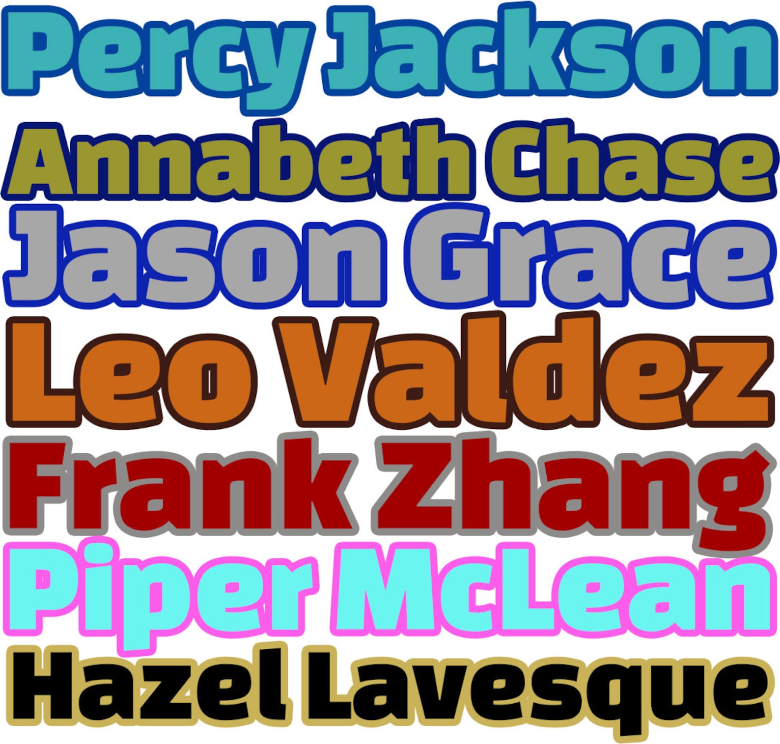 Percy Jackson Sticker Pack, Heroes of Olympus, PJO, Olympians, Hoo ...