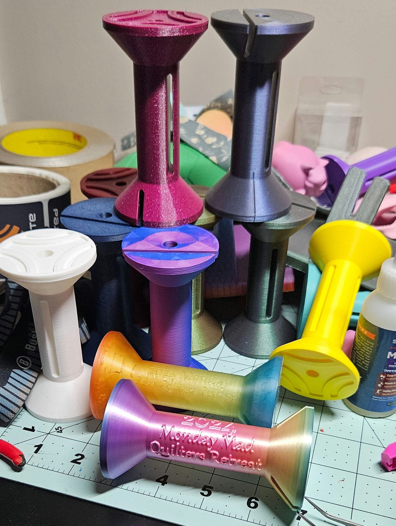 Wife's Favorite Quilt Binding Spool Holder, Quilting & Sewing Accessories, DIY 3D Printed Supplies, Custom Gift