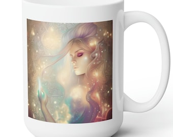 Good Witch Ceramic Mug, Glowing Magic Spell Witchy Mug, Celestial Mug Gift, Witchcraft Gifts, Wiccan Coffee Cup, Enchanted Witchy Tea Cup