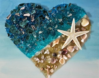 Glass and Shell Heart