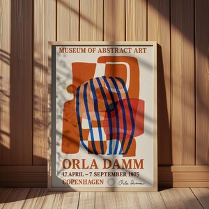 Orla Damm – Cartaz do Museu de Arte Abstrata (Copenhague, 1975)