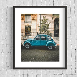 Parisian Auto - Vintage French Car on the Streets of Paris Photography Print, Automotive, Retro, Vintage, France, Citron FREE SHIPPING